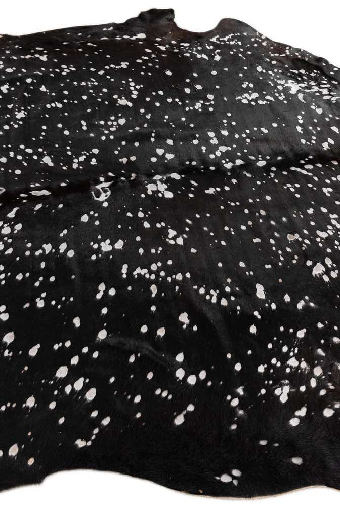 6' 6 x 6' 7 Cowhide Leather Square Rug