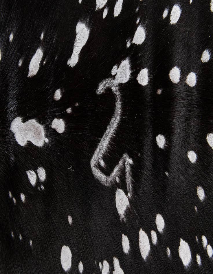 Detail image of 6' 6 x 6' 7 Cowhide Leather Square Rug