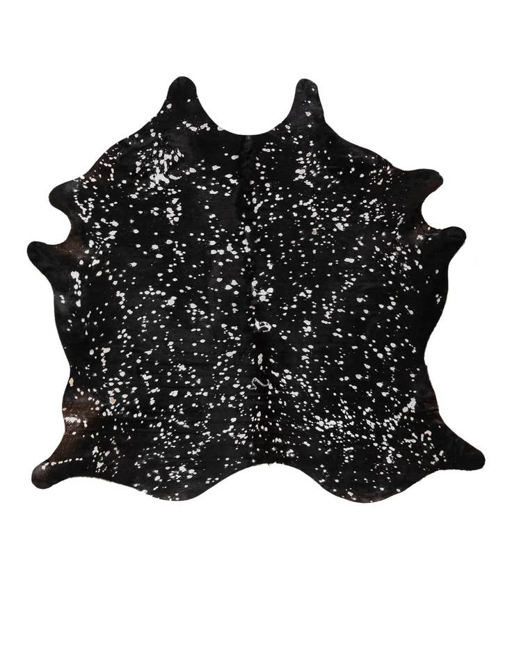 Detail image of 6' 6 x 6' 7 Cowhide Leather Square Rug