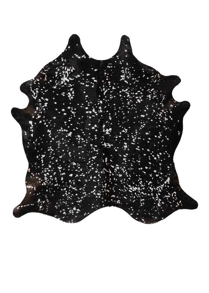 6' 6 x 6' 7 Cowhide Leather Square Rug