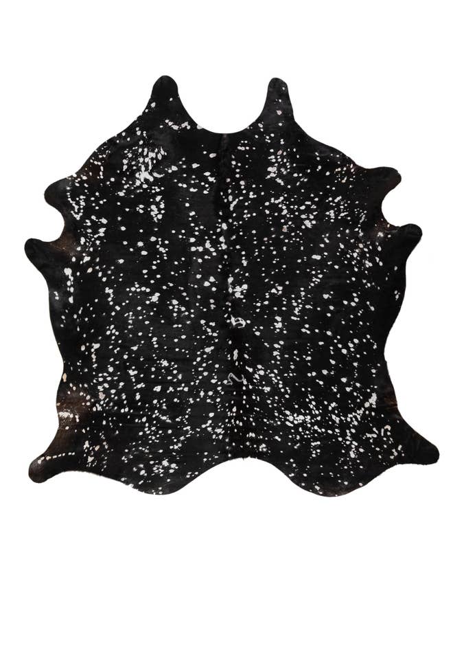 Detail image of 6' 6 x 6' 7 Cowhide Leather Square Rug