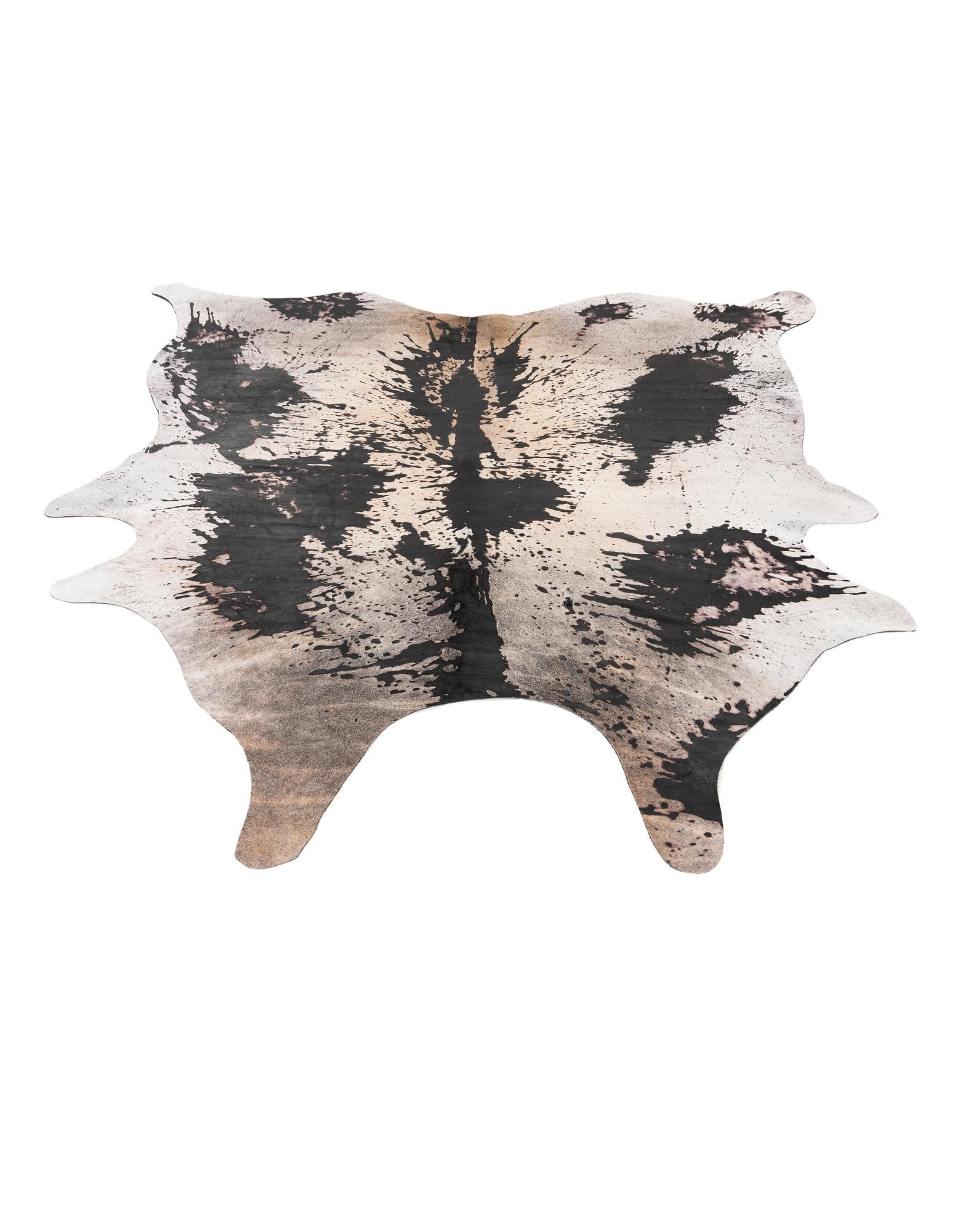 7' x 7' 5 Cowhide Leather Square Rug