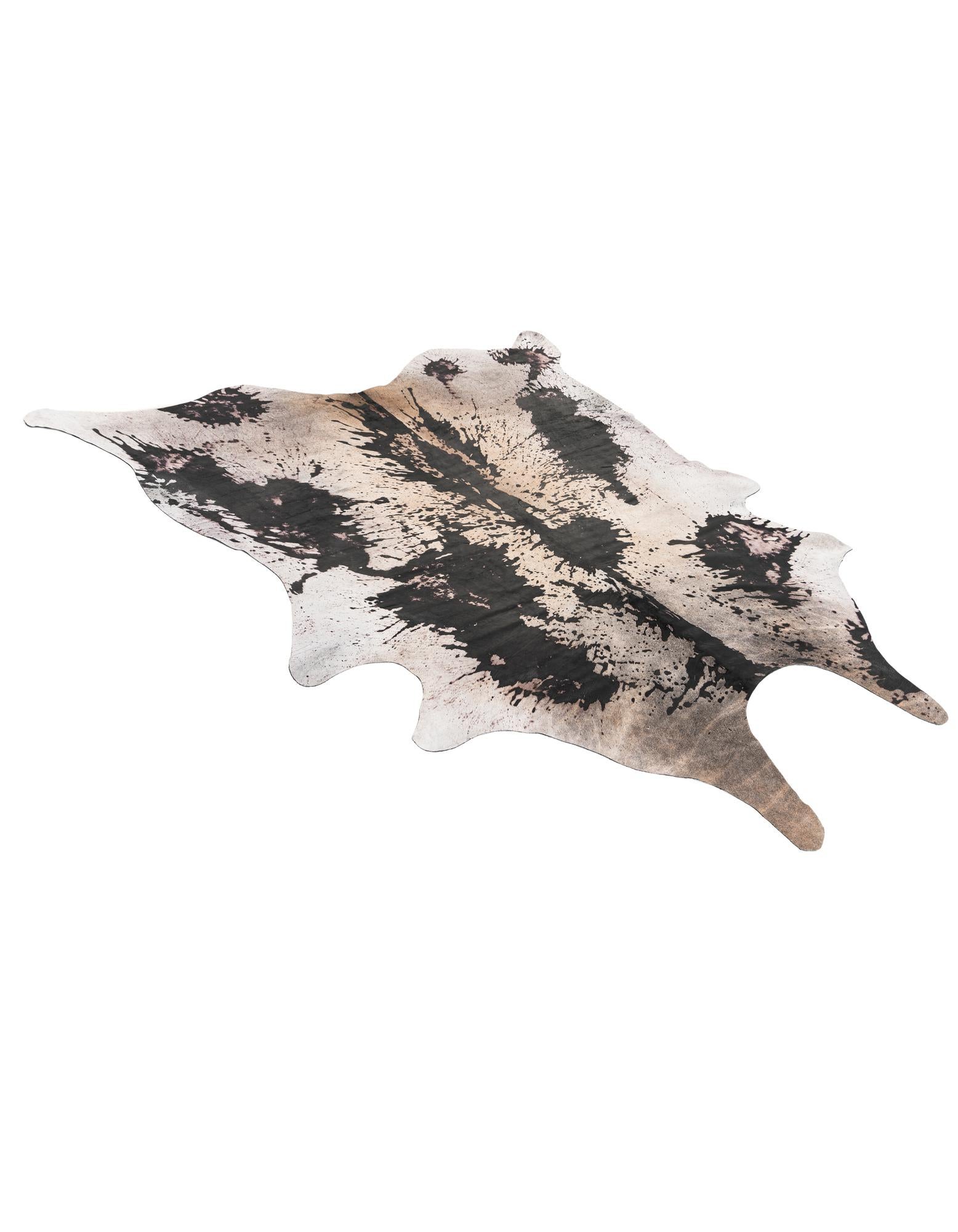 7' x 7' 5 Cowhide Leather Square Rug