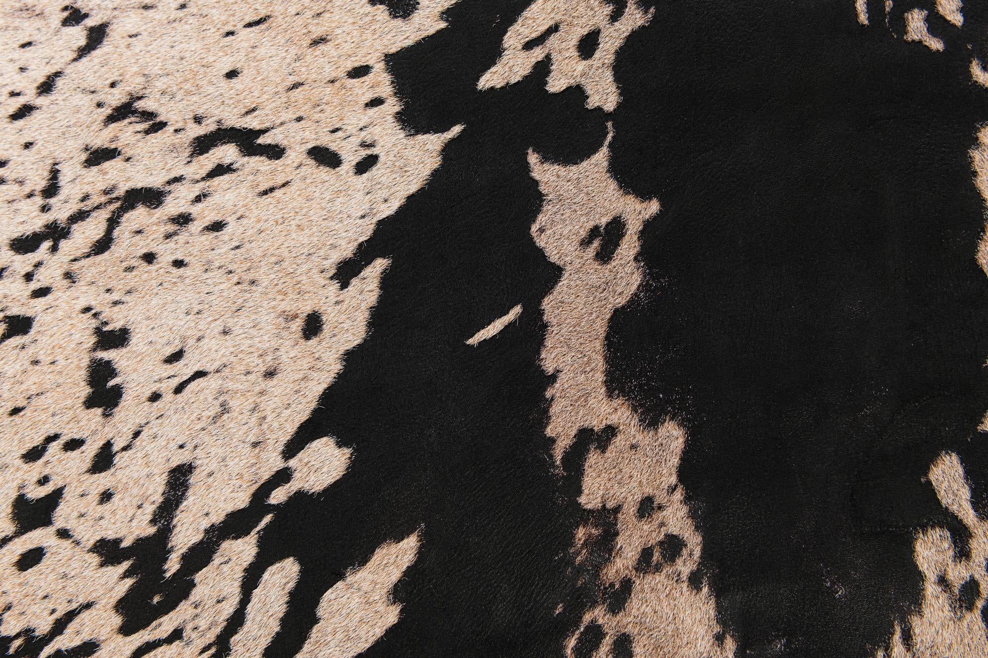 7' x 7' 5 Cowhide Leather Square Rug