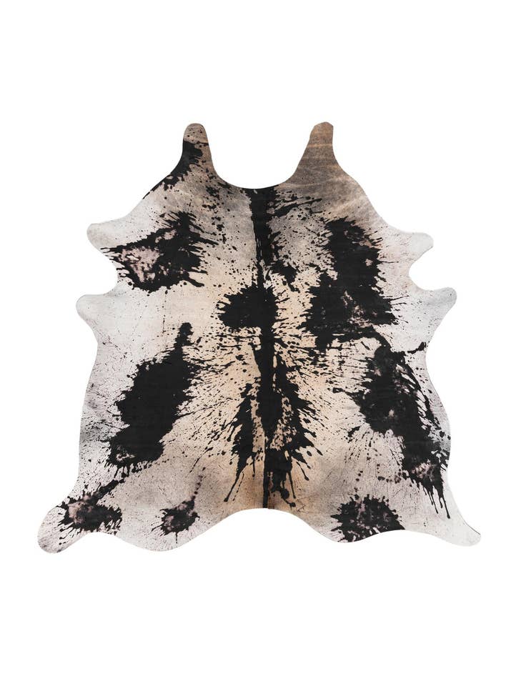 Detail image of 7' x 7' 5 Cowhide Leather Square Rug