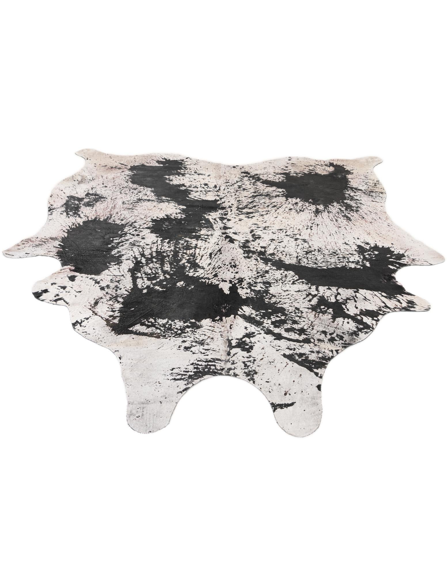 6' 10 x 7' 3 Cowhide Leather Square Rug