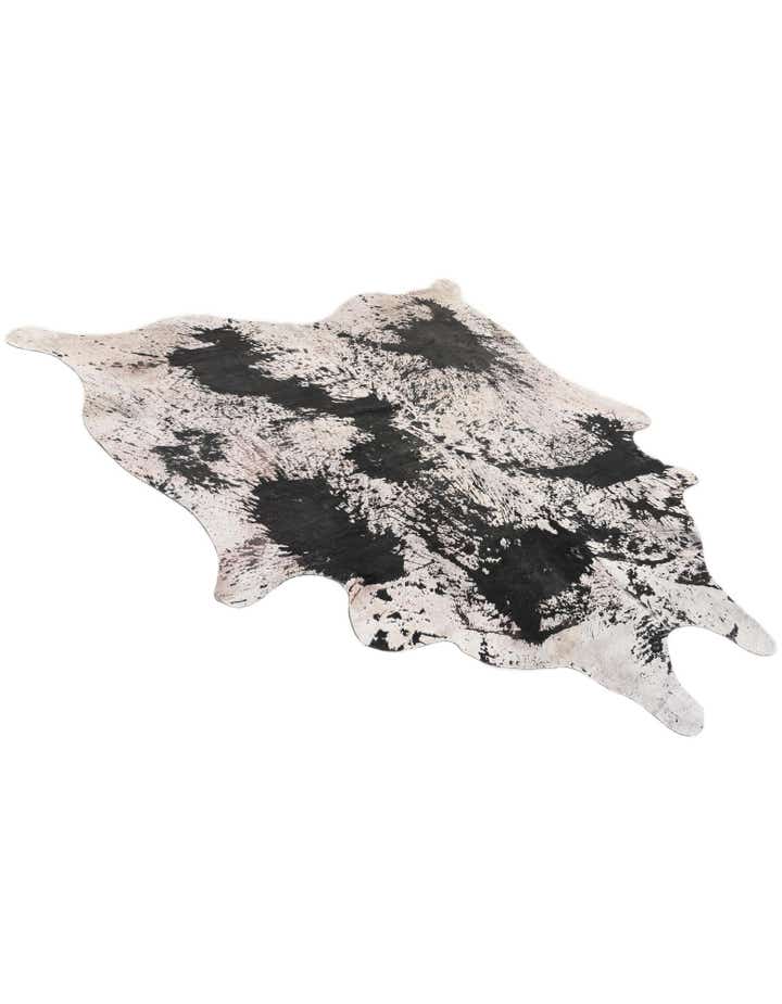 6' 10 x 7' 3 Cowhide Leather Square Rug