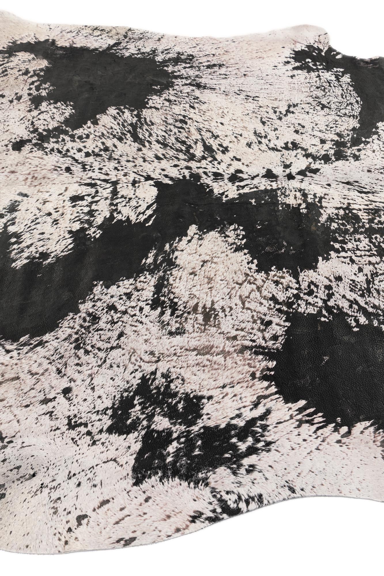 6' 10 x 7' 3 Cowhide Leather Square Rug