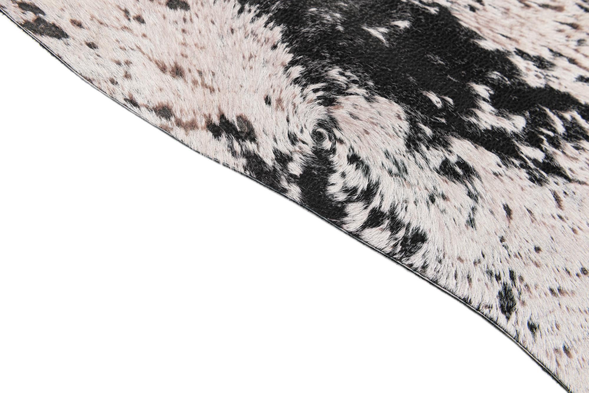 6' 10 x 7' 3 Cowhide Leather Square Rug