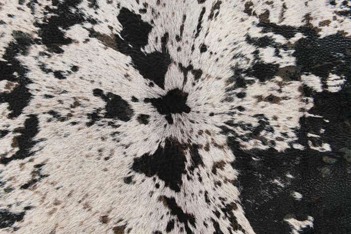 6' 10 x 7' 3 Cowhide Leather Square Rug