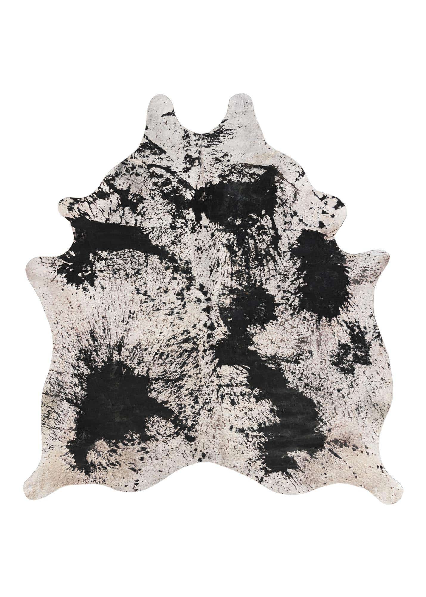 6' 10 x 7' 3 Cowhide Leather Square Rug