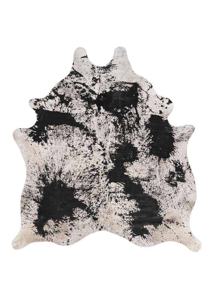 6' 10 x 7' 3 Cowhide Leather Square Rug