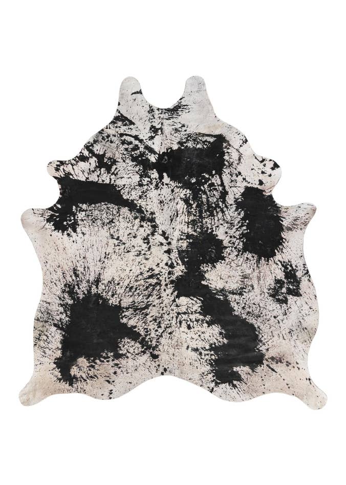 Detail image of 6' 10 x 7' 3 Cowhide Leather Square Rug