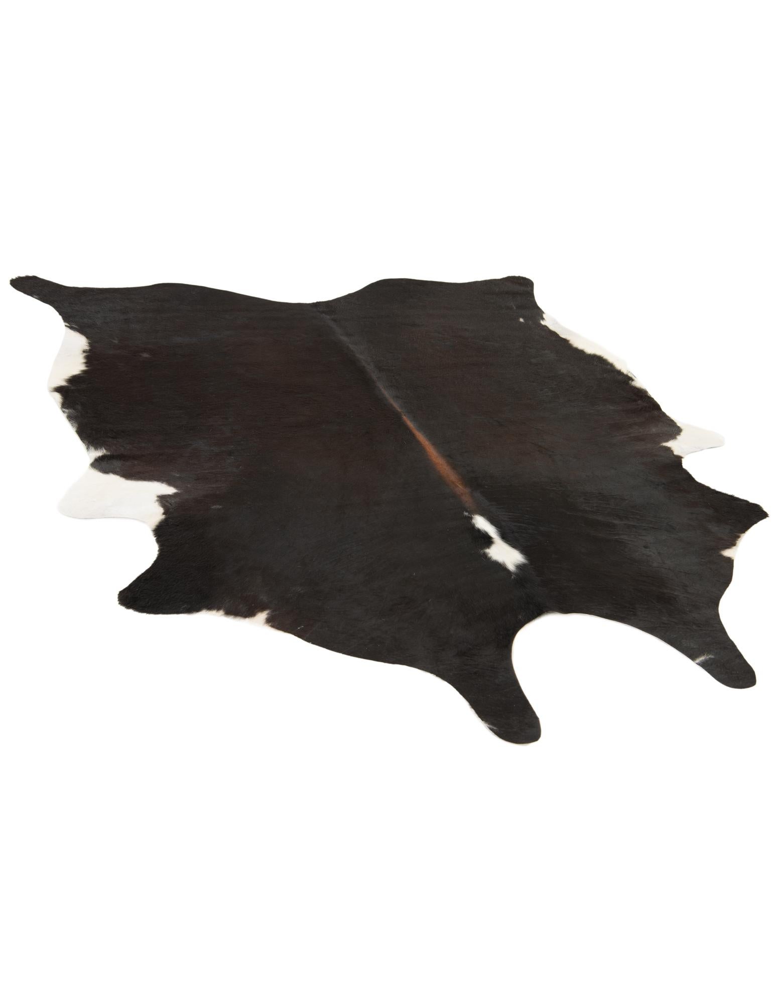 5' 10 x 6' 4 Cowhide Leather Square Rug