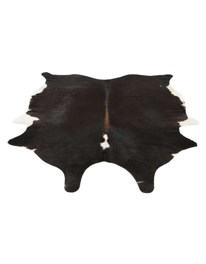5' 10 x 6' 4 Cowhide Leather Square Rug