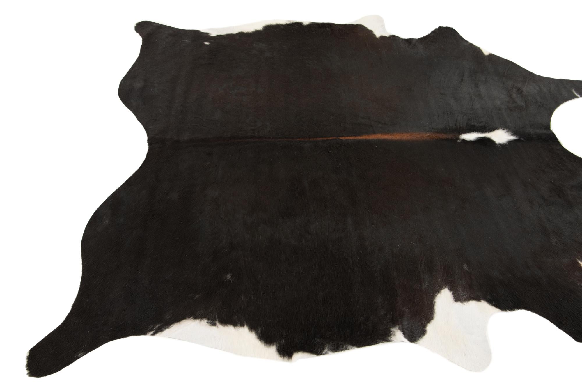 5' 10 x 6' 4 Cowhide Leather Square Rug