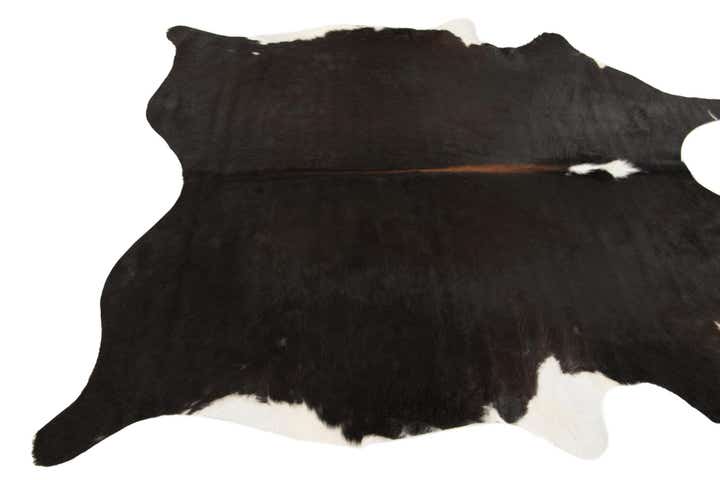 5' 10 x 6' 4 Cowhide Leather Square Rug