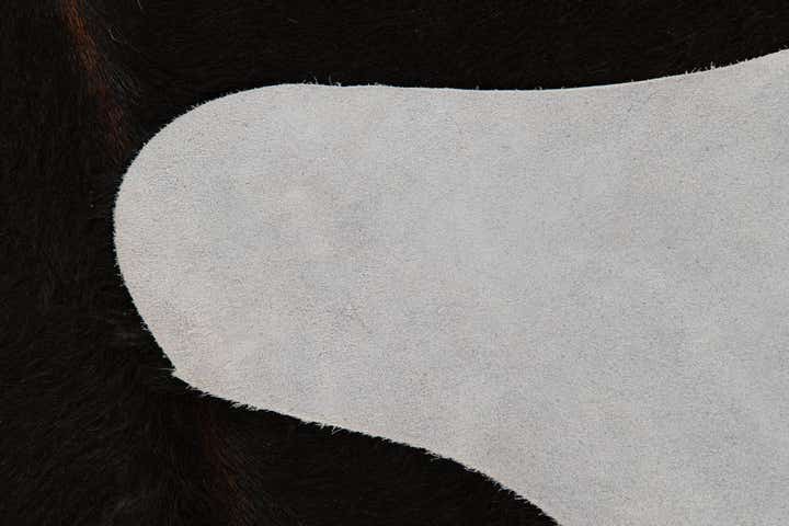 5' 10 x 6' 4 Cowhide Leather Square Rug