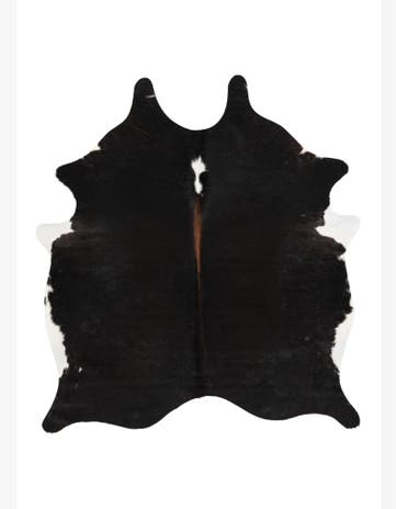 5' 10 x 6' 4 Cowhide Leather Square Rug