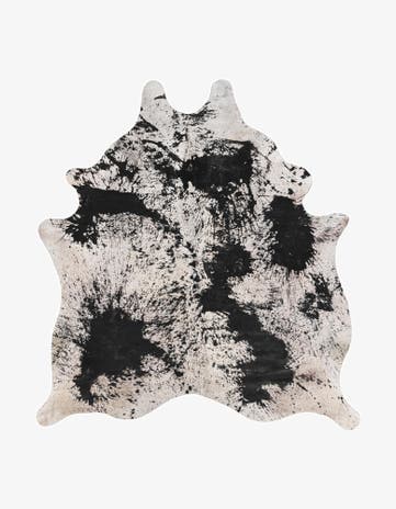 6' 10 x 7' 3 Cowhide Leather Square Rug