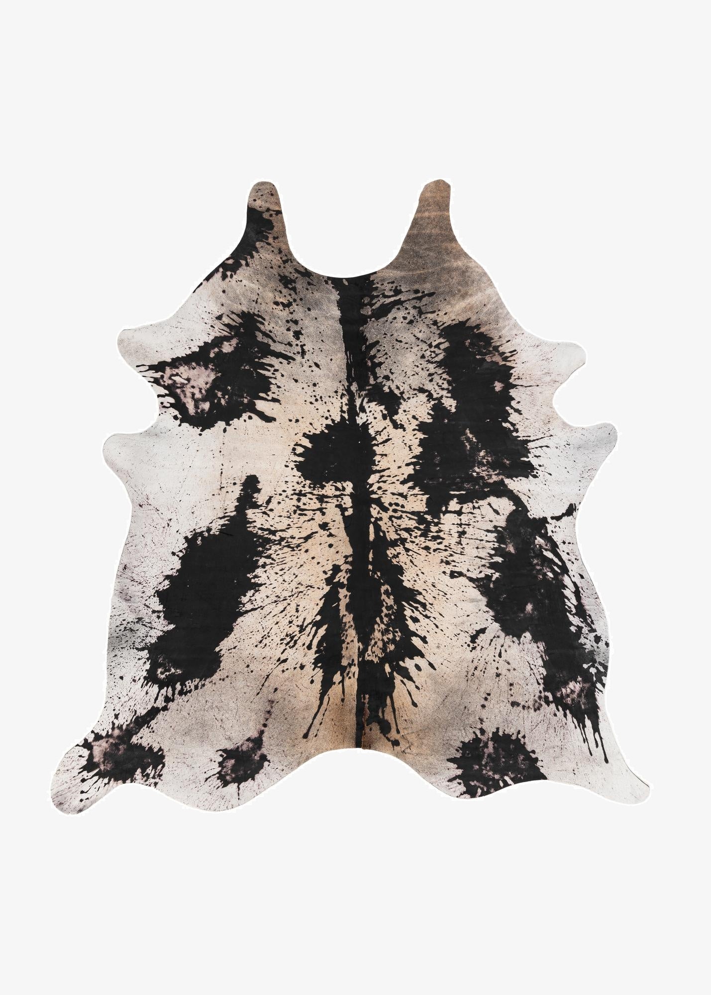 7' x 7' 5 Cowhide Leather Square Rug