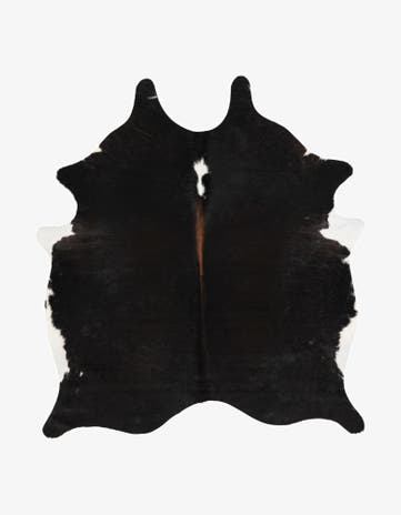 5' 10 x 6' 4 Cowhide Leather Square Rug