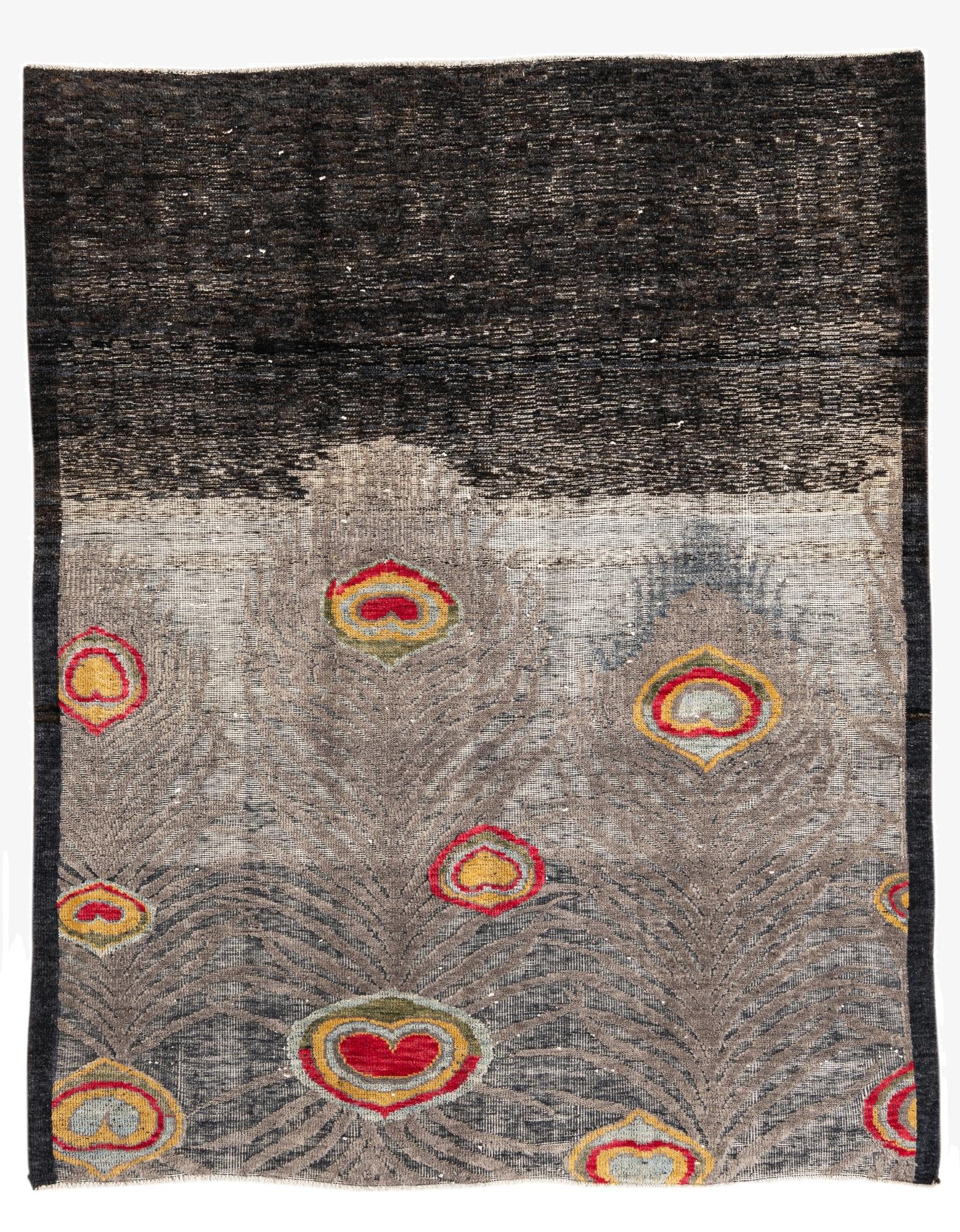 5' 6 x 6' 11  Hand Knotted Darya Wool Square Rug