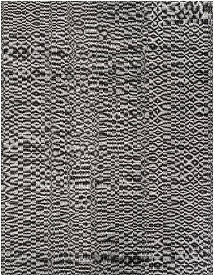 Detail image of 12' x 12' Hand Woven Geo Trellis Flatweave Square Rug