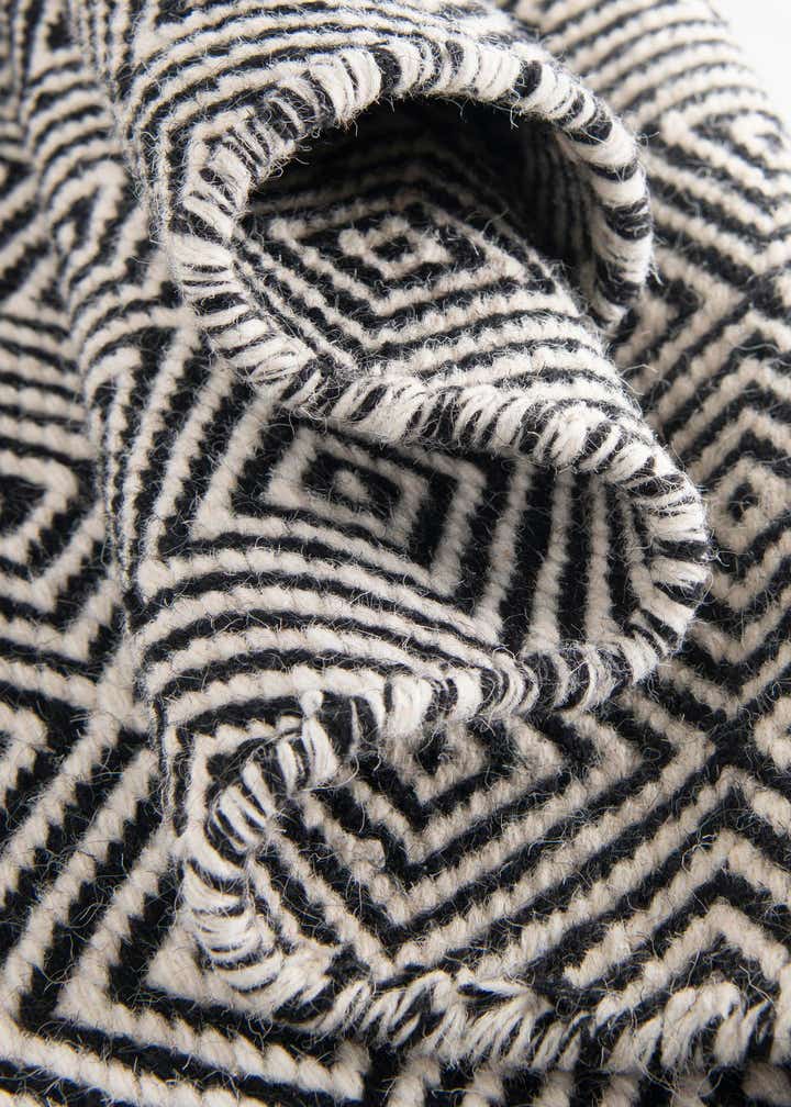 12' x 12' Hand Woven Geo Trellis Flatweave Square Rug