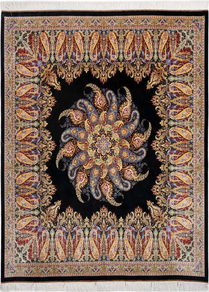 6' 7 x 6' 7 Ghom Design Square Rug