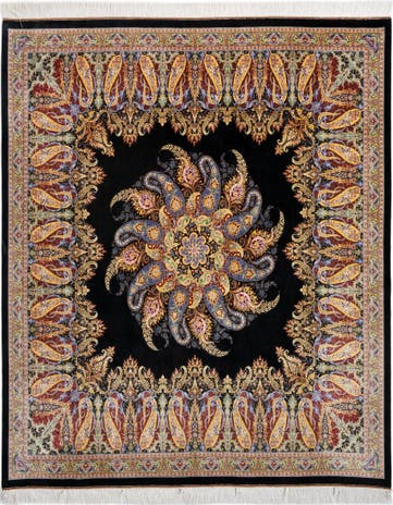 6' 7 x 6' 7 Ghom Design Square Rug