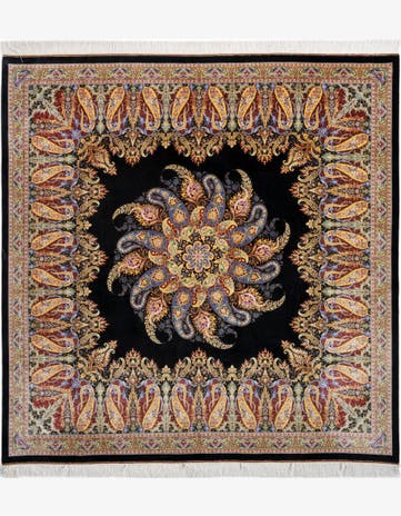 6' 7 x 6' 7 Ghom Design Square Rug
