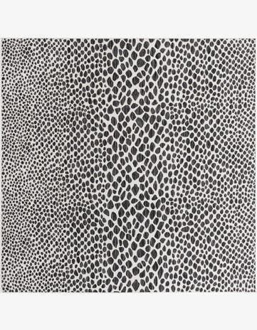 Black Easy-Clean Jill Zarin Cape Town Indoor / Outdoor Square Rug