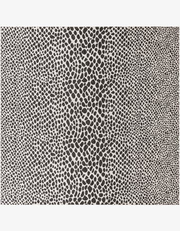 Black Easy-Clean Jill Zarin Cape Town Indoor / Outdoor Square Rug