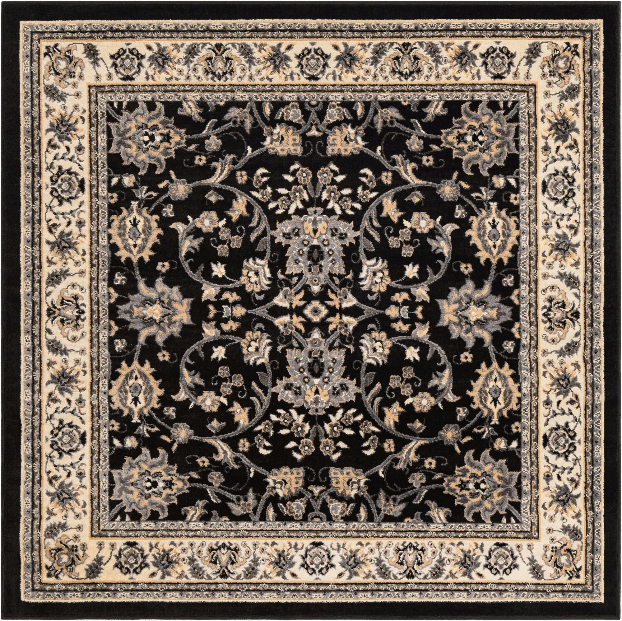 6' x 6' Kashan Design Square Rug
