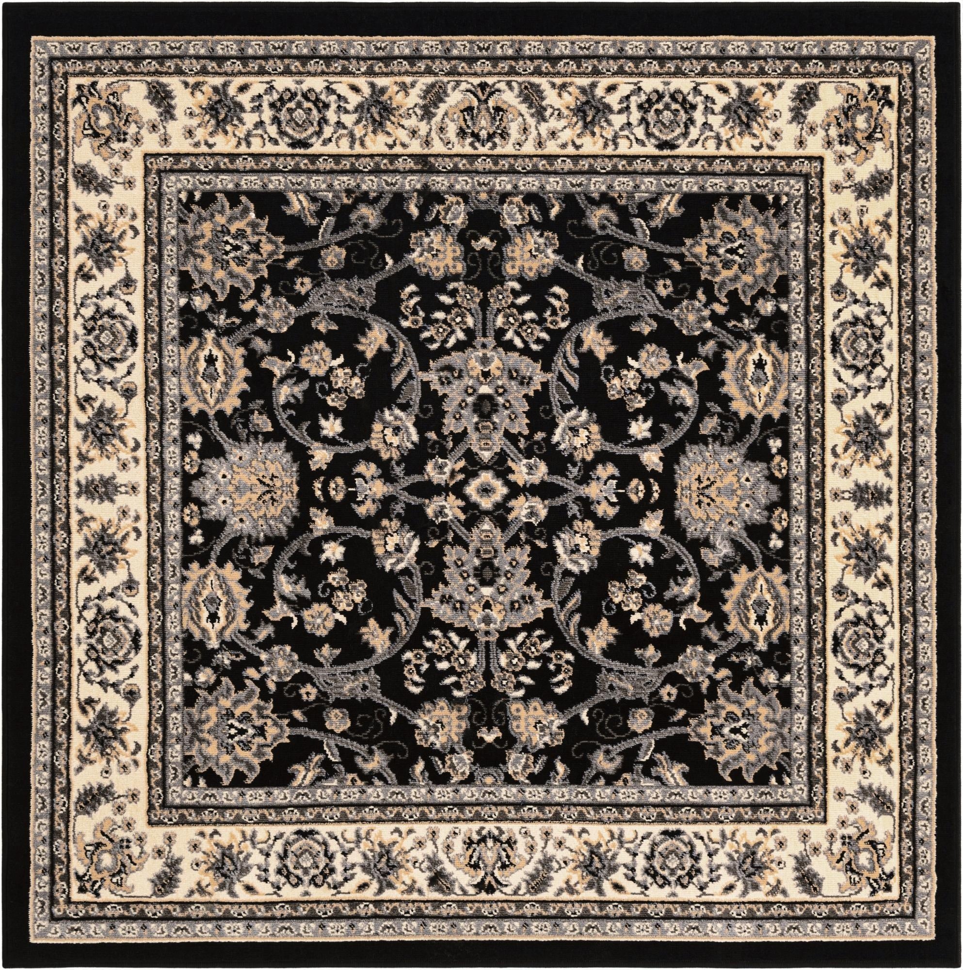 Primary image 5' 3 x 5' 3 Kashan Design Square Rug