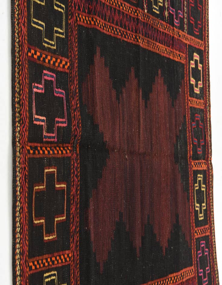 Detail image of 3' 8 x 3' 9  Hand Knotted Kilim Fars Persian Wool Square Rug