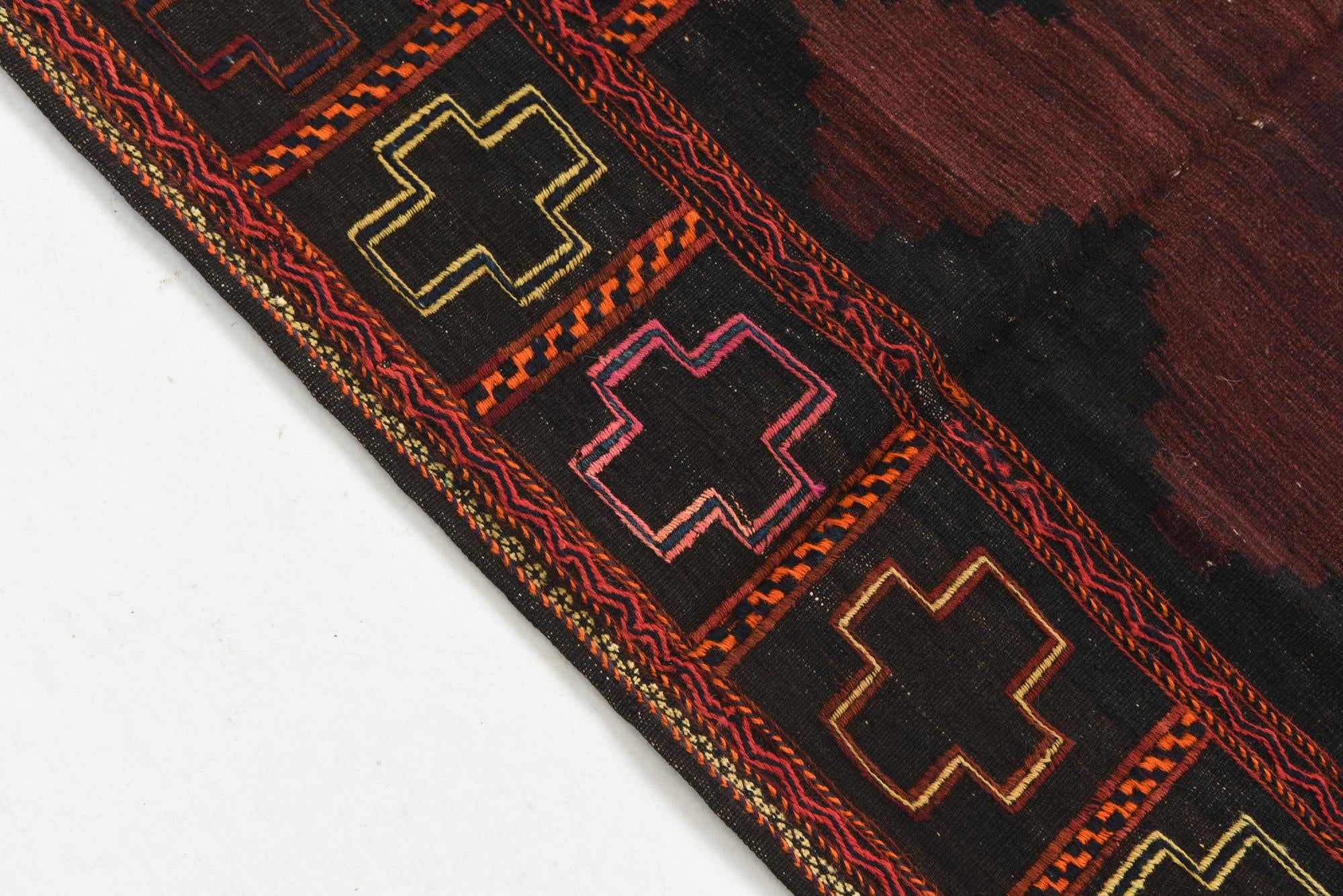 110cm x 115cm Hand Knotted Kilim Fars Persian Wool Square Rug