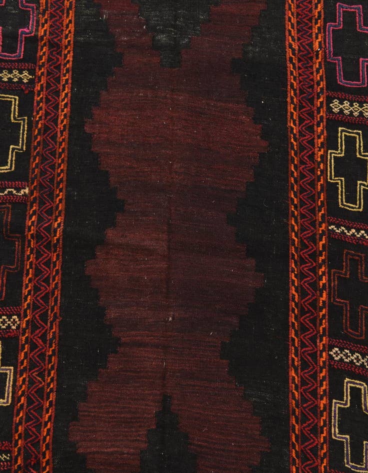Detail image of 3' 8 x 3' 9  Hand Knotted Kilim Fars Persian Wool Square Rug
