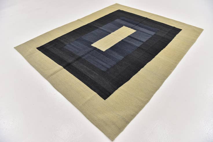 Detail image of 5' 4 x 6' 6 Hand Woven Kilim Modern Wool Square Rug