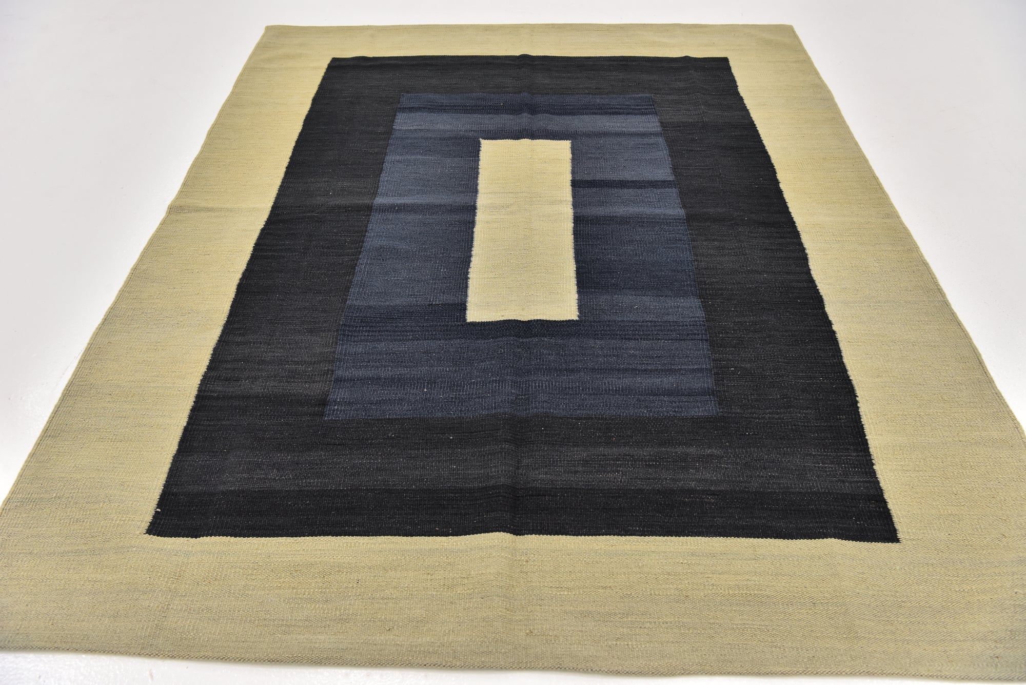 5' 4 x 6' 6 Hand Woven Kilim Modern Wool Square Rug