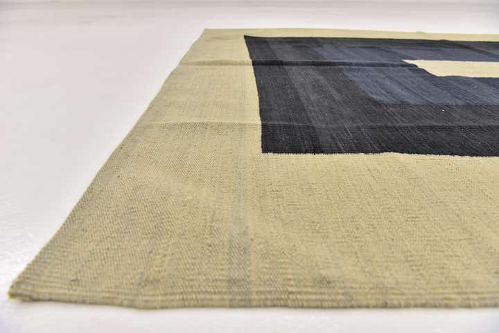 5' 4 x 6' 6 Hand Woven Kilim Modern Wool Square Rug