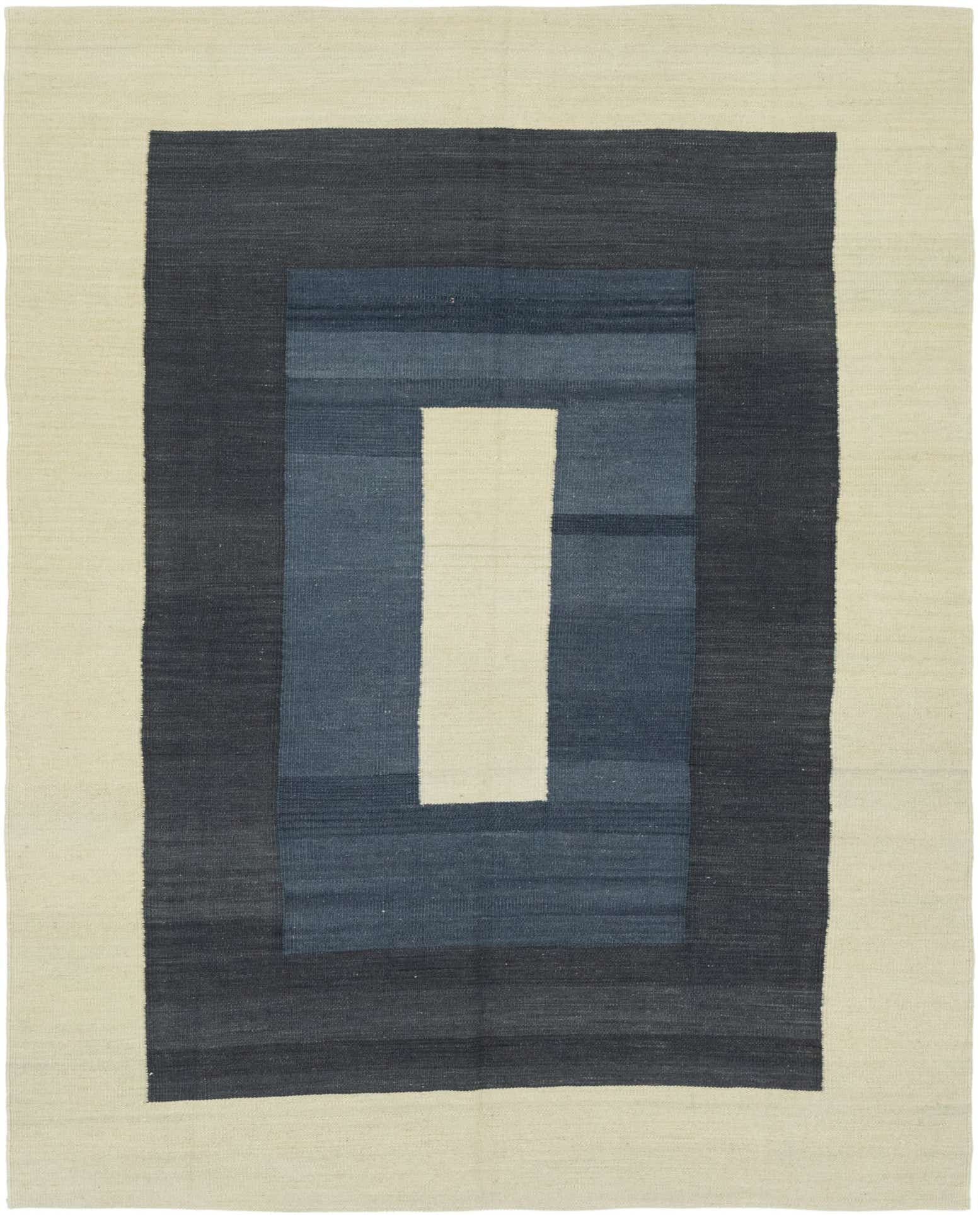5' 4 x 6' 6 Hand Woven Kilim Modern Wool Square Rug