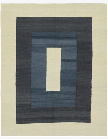 5' 4 x 6' 6 Hand Woven Kilim Modern Wool Square Rug