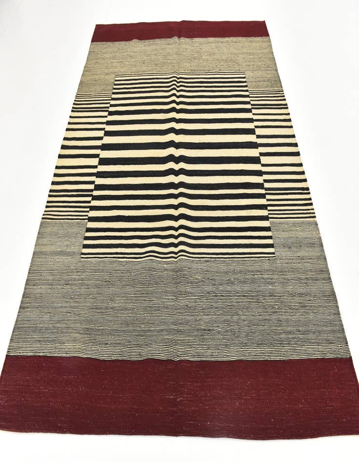 Detail image of 6' 4 x 7' 7  Hand Woven Kilim Modern Wool Square Rug