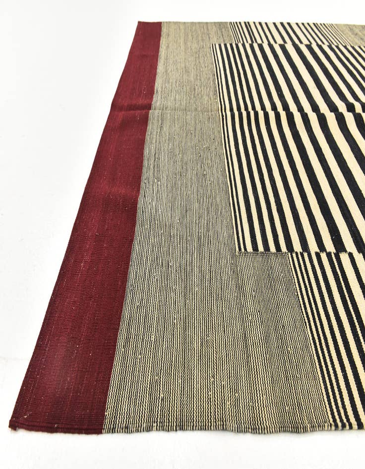 Detail image of 6' 4 x 7' 7  Hand Woven Kilim Modern Wool Square Rug