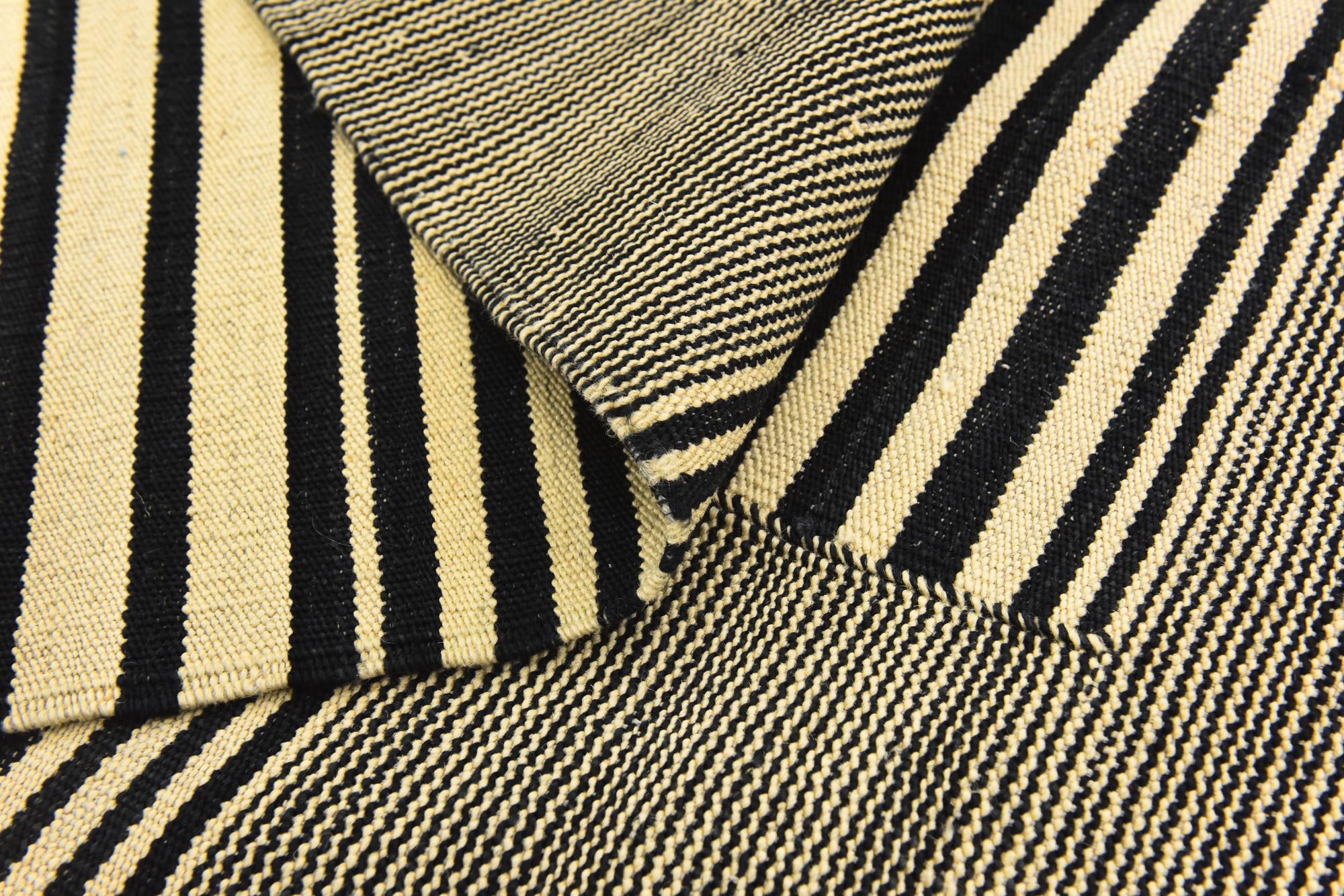 6' 4 x 7' 7 Hand Woven Kilim Modern Wool Square Rug