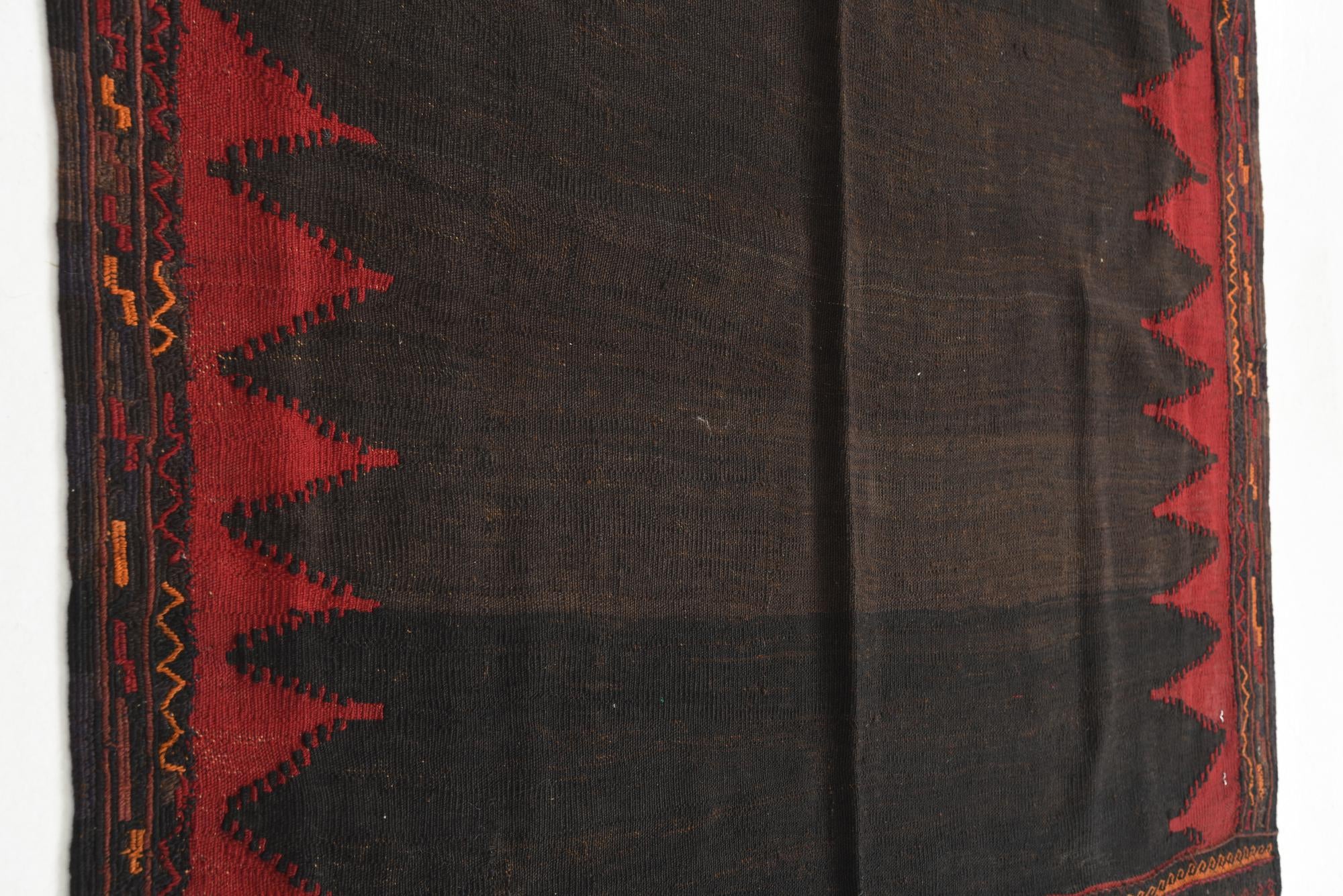 3' 10 x 4' 2 Hand Woven Kilim Modern Wool Square Rug