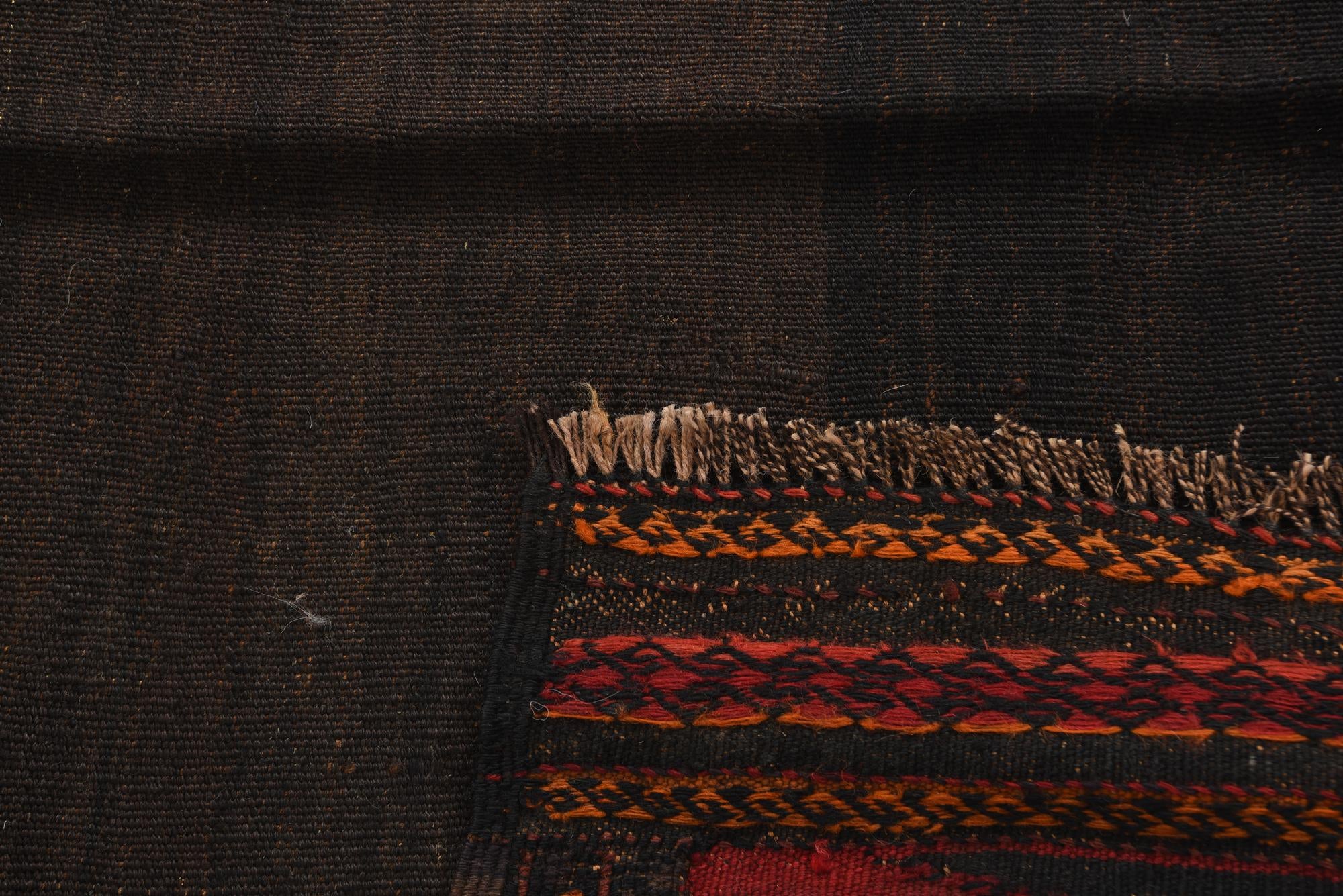 3' 10 x 4' 2 Hand Woven Kilim Modern Wool Square Rug