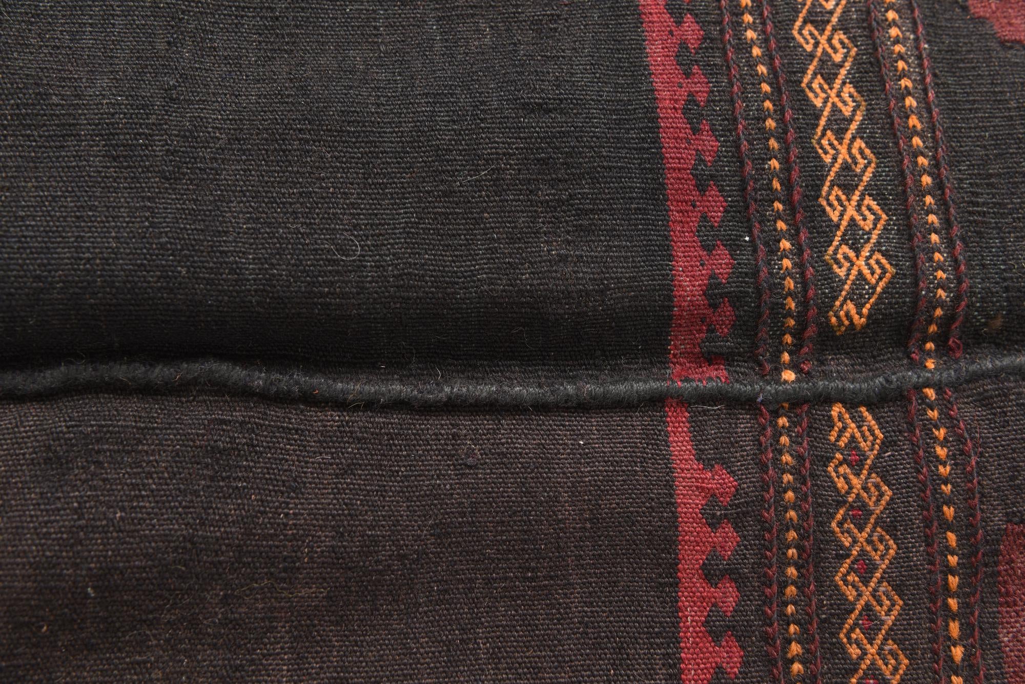 3' 9 x 4' 3 Hand Woven Kilim Modern Wool Square Rug